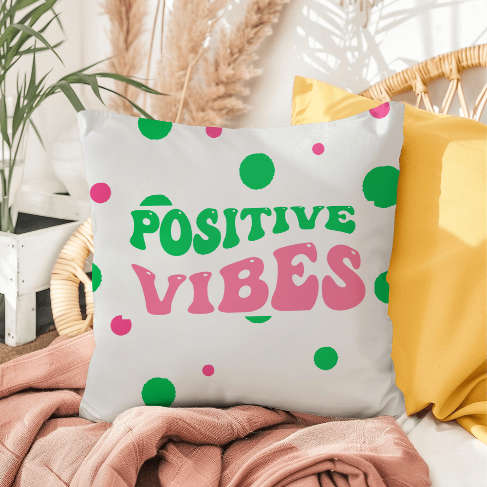 "Positive Vibes" Indoor/Outdoor Pillow