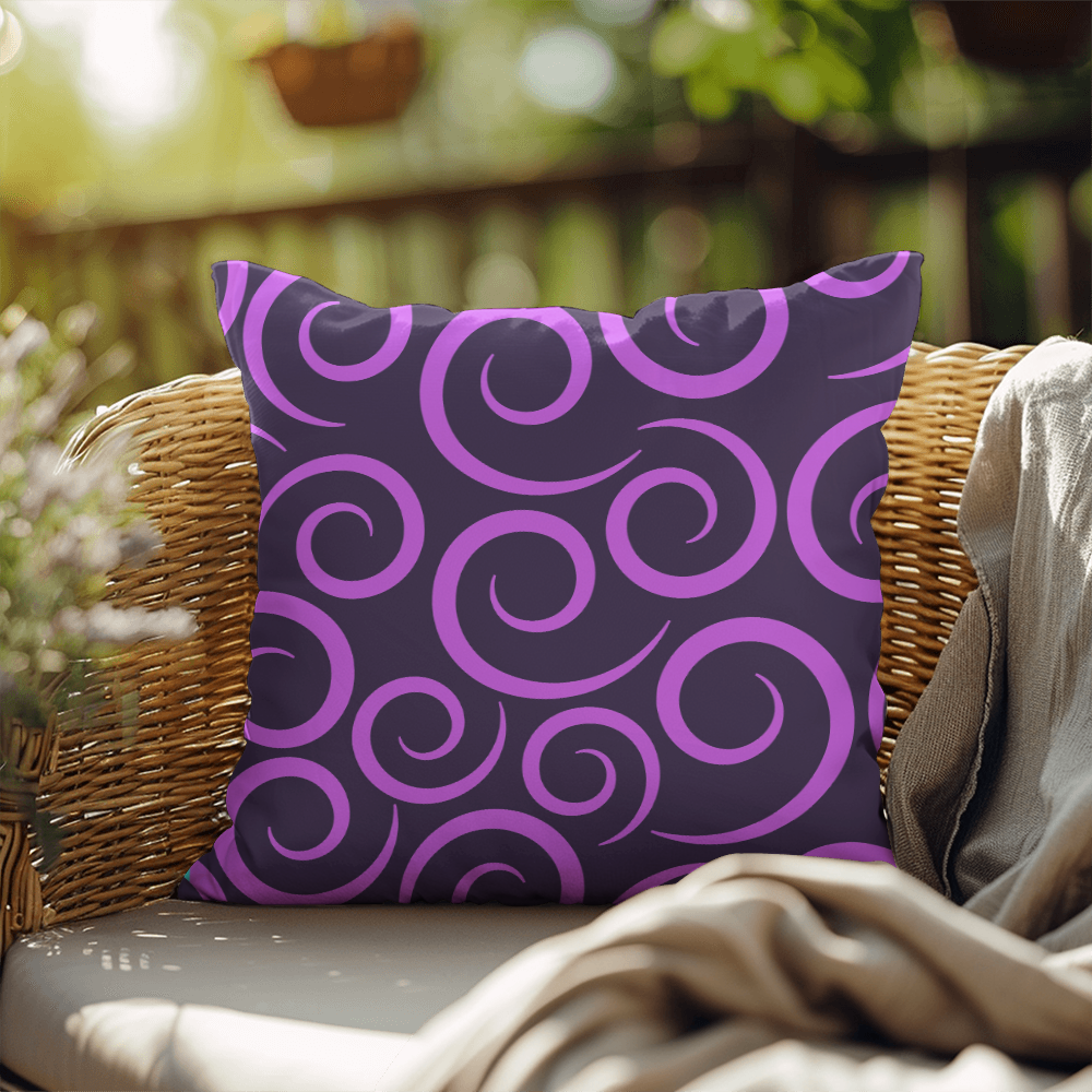 Reversible Swirl Indoor/Outdoor Pillow