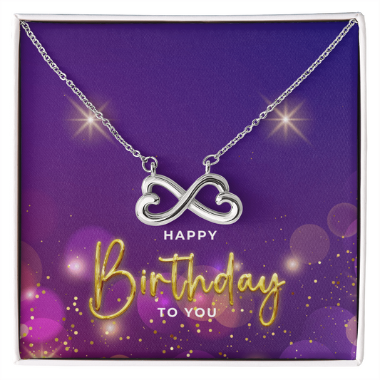 "Endira" Endless Love Necklace w/ Birthday Message