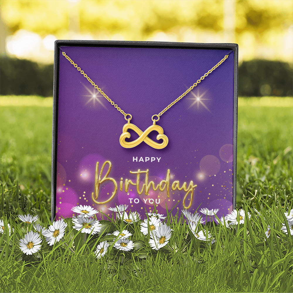"Endira" Endless Love Necklace w/ Birthday Message