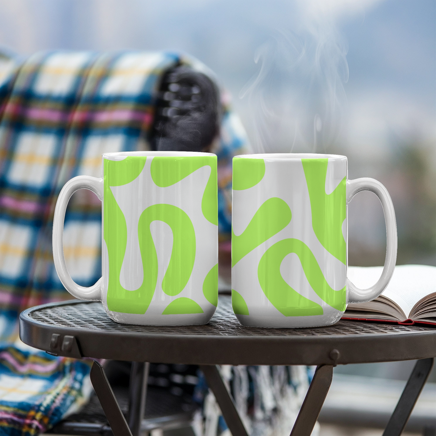 Swirly Lime Green Mug
