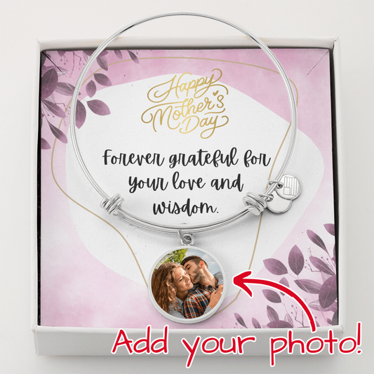 "Amara" Luxury Circle Bangle w/ Mother's Day Message